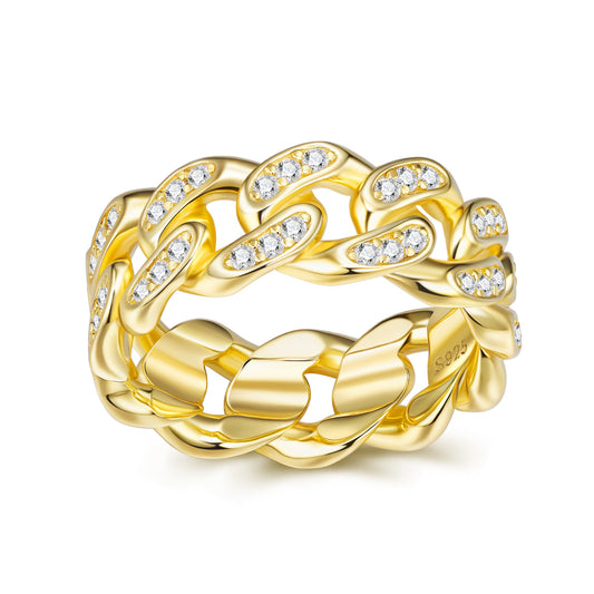 Engraved With Top-quality Moissanite, This Luxurious And Fashionable Minimalist Jewelry Set Features Silver Pieces Electroplated With Gold.