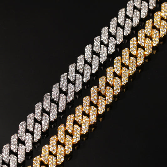 Bar Cuban Chain Men's Necklace Gold Plated