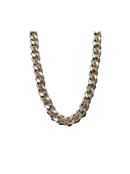 Cuban Golden Titanium Steel Male Clavicle Chain