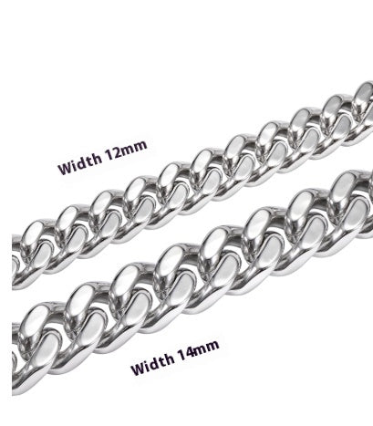 Hip-hop Necklace Titanium Steel Cuban Choker Clavicle Chain