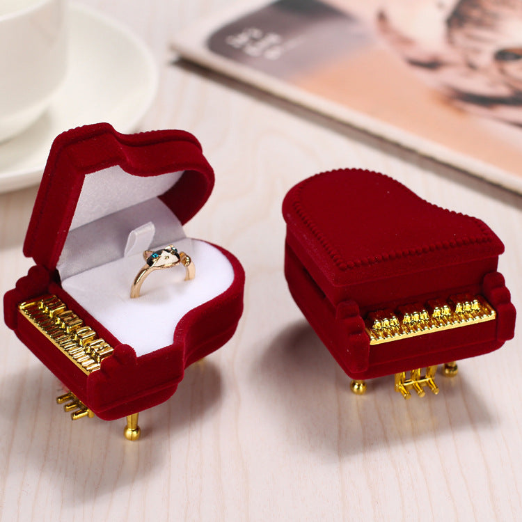 Necklace Flocking Jewelry Box Ring Packaging