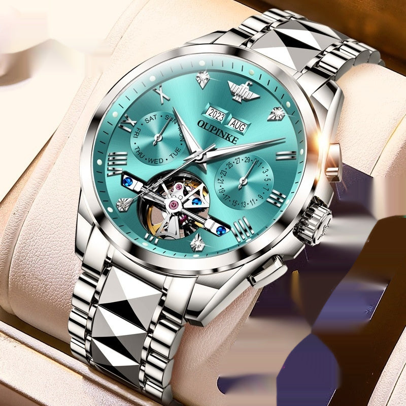 Hollow Automatic Mechanical Tide Waterproof Men's Watch