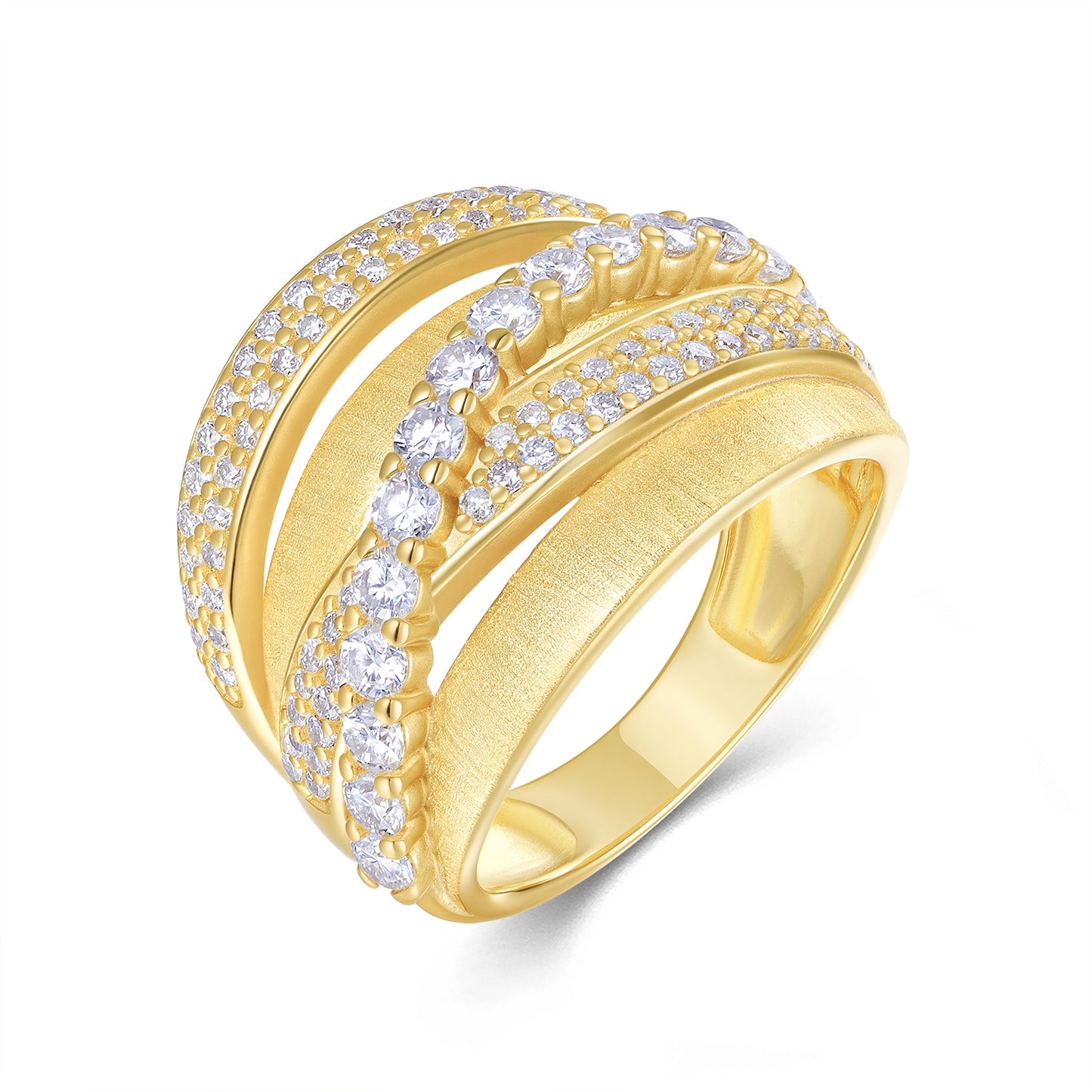 Engraved With Top-quality Moissanite, This Luxurious And Fashionable Minimalist Jewelry Set Features Silver Pieces Electroplated With Gold.