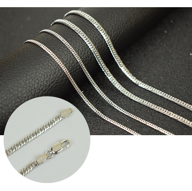Hip Hop Cuban Chain Men's Domineering Korean Style Silver Necklace
