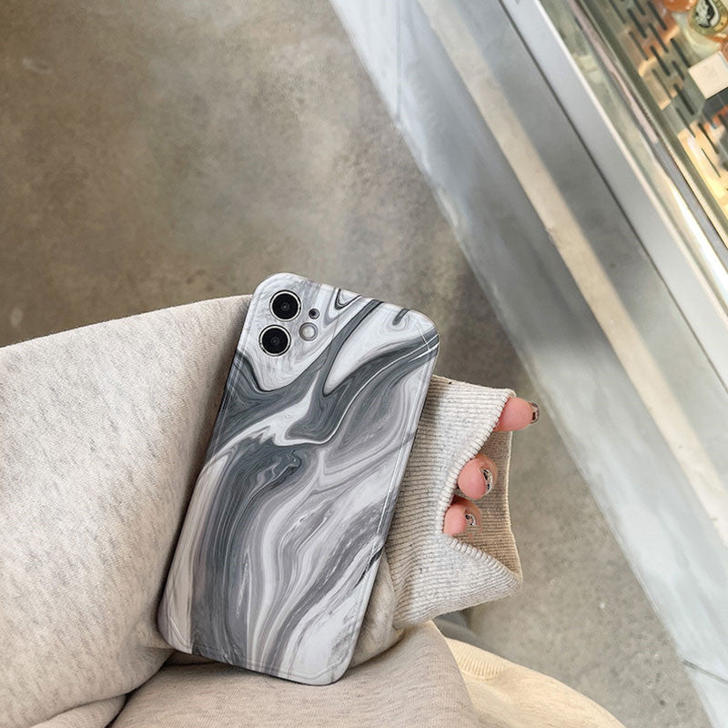 Compatible with Apple , Wind Simple Black And White Ink Phone Case