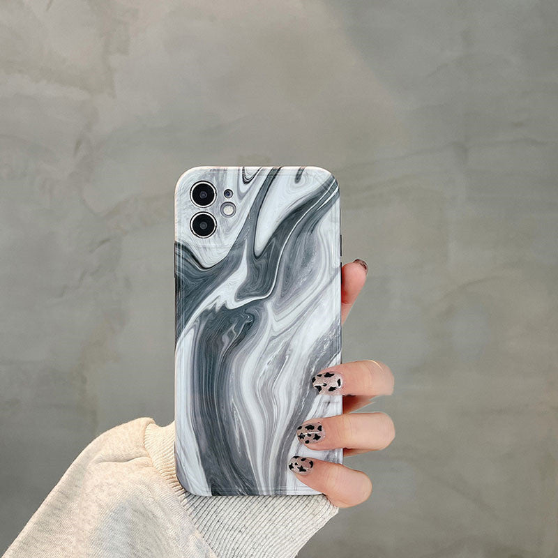 Compatible with Apple , Wind Simple Black And White Ink Phone Case