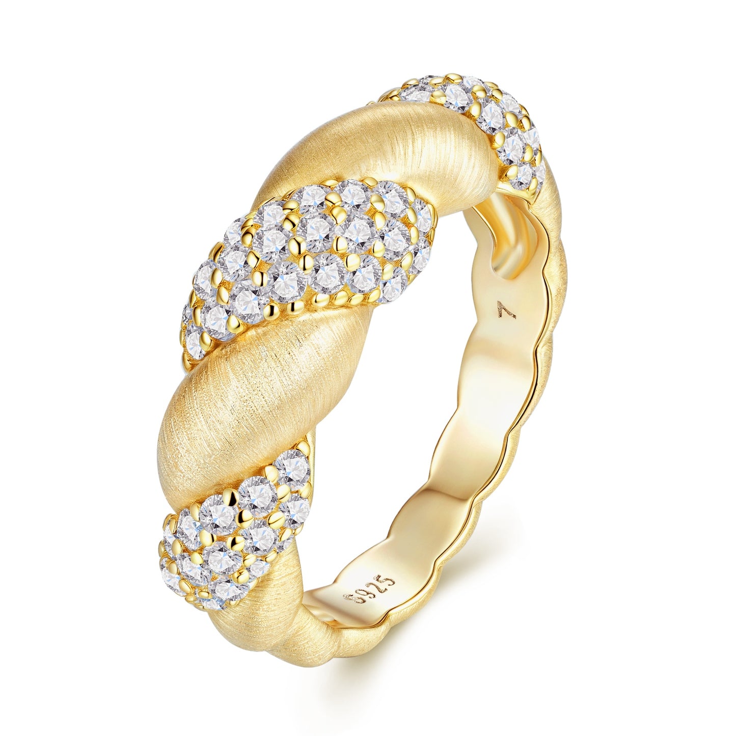 Engraved With Top-quality Moissanite, This Luxurious And Fashionable Minimalist Jewelry Set Features Silver Pieces Electroplated With Gold.