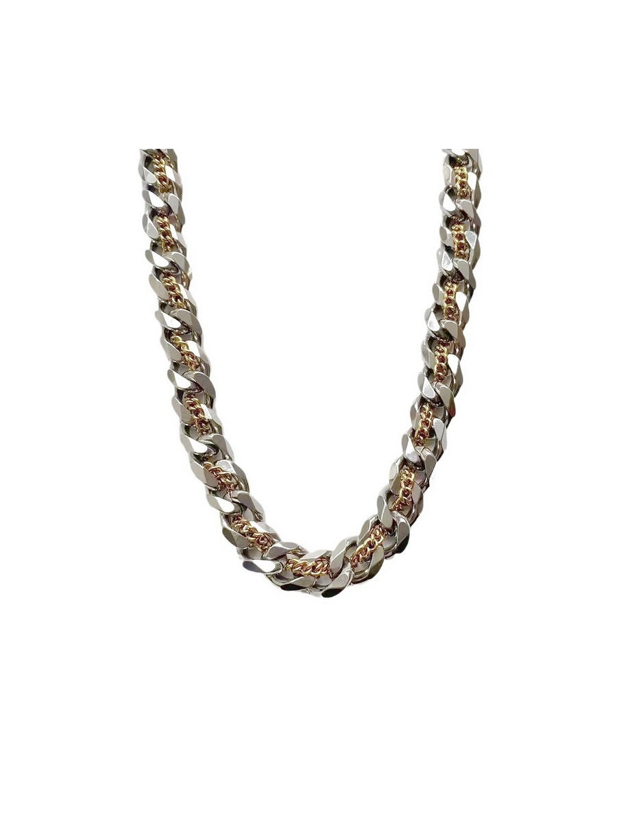Cuban Golden Titanium Steel Male Clavicle Chain