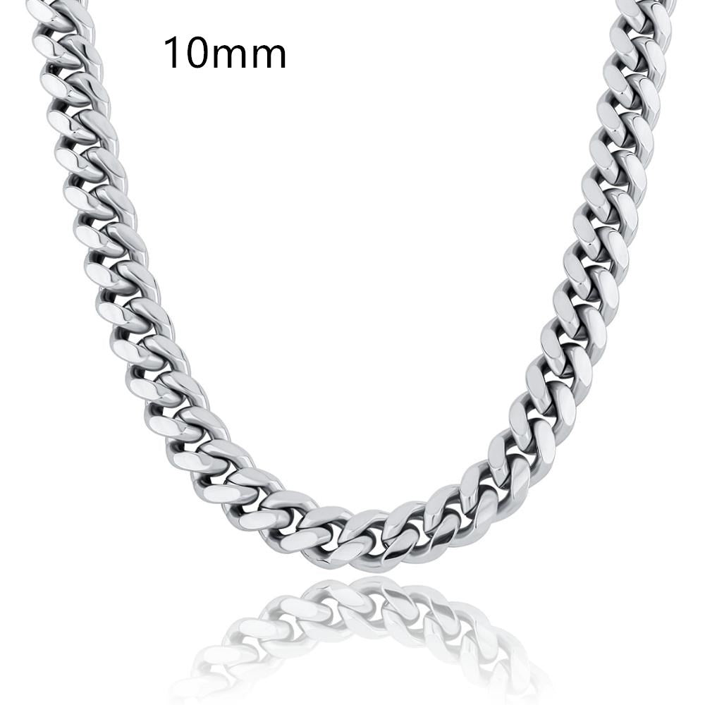 Men's Cuban chain jewelry buckle box personality necklace