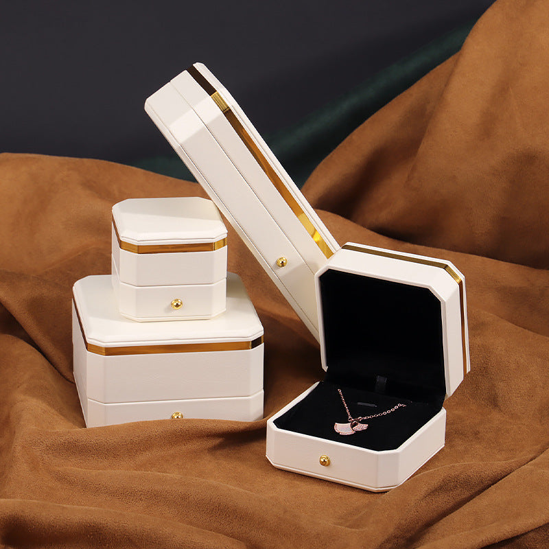 Octagon PU Leather Jewelry Packaging Box