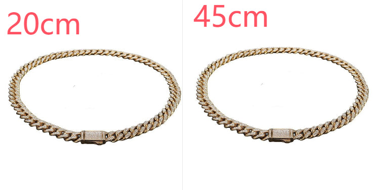 Stainless Steel Titanium Steel Cuban Chain Necklace Bracelet