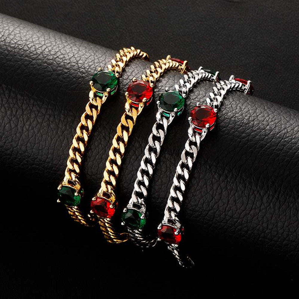 Gold Australia Color Preservation Cuban Chain Personality Bracelet