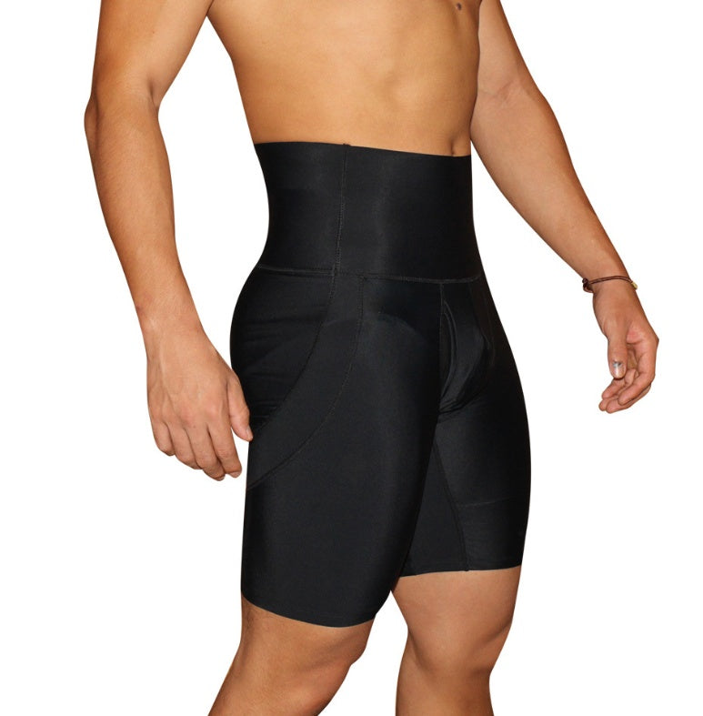Butt lifter Explosion models l one-piece men's hips abdomen four-horn pants A127