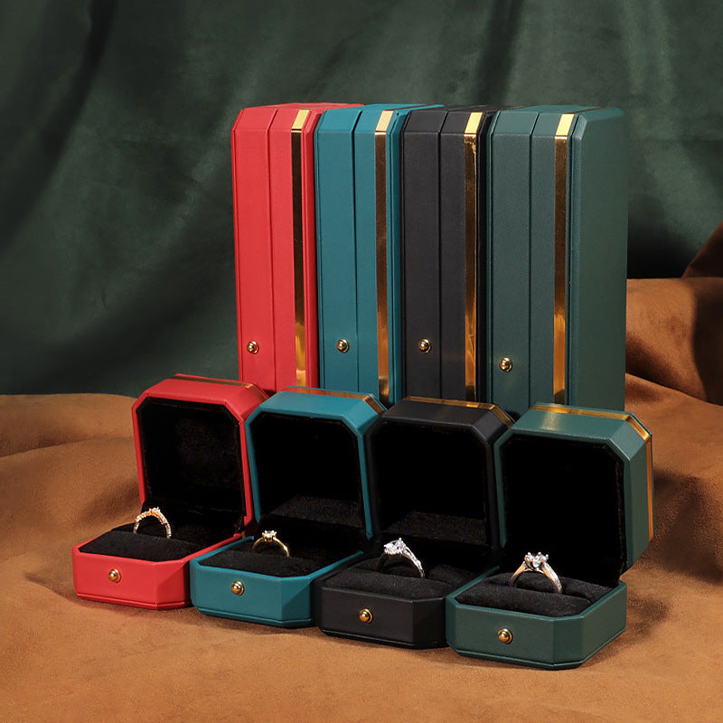 Octagon PU Leather Jewelry Packaging Box