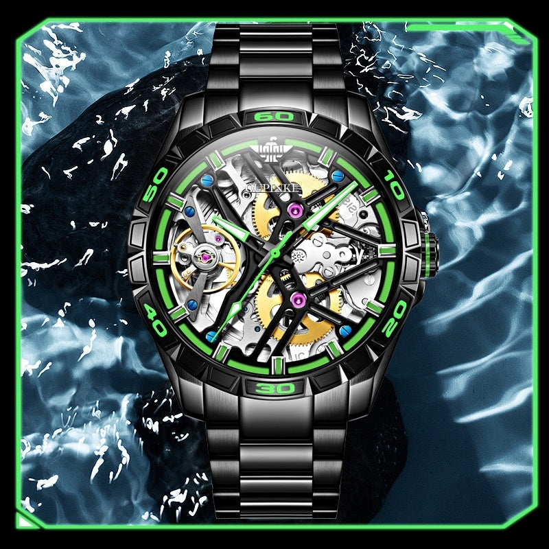 Sports Automatic Men's Mechanical Hollow Waterproof Watch