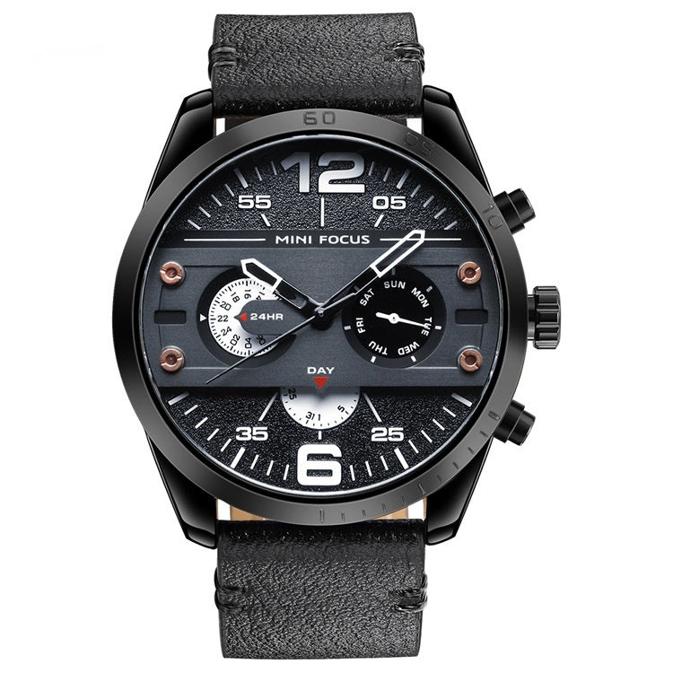Double movement waterproof men's watch