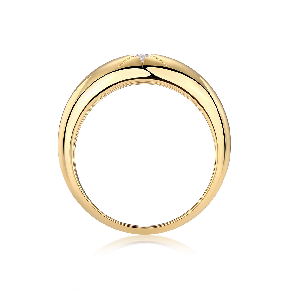 Eight-Finger Radiance - Engraved With Top Quality Morganite Luxury Fashion Minimalist Trendy Jewelry Silver Ring S925 Silver Electroplated With Gold