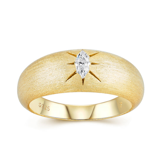 Eight-Finger Radiance - Engraved With Top Quality Morganite Luxury Fashion Minimalist Trendy Jewelry Silver Ring S925 Silver Electroplated With Gold