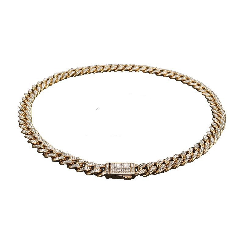 Stainless Steel Titanium Steel Cuban Chain Necklace Bracelet