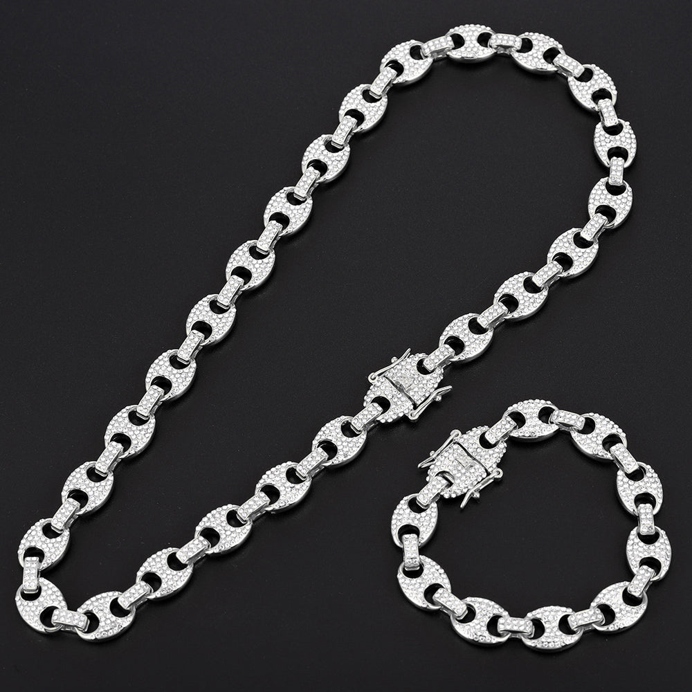Fashion Pig Nose 12mm Cuban Chain