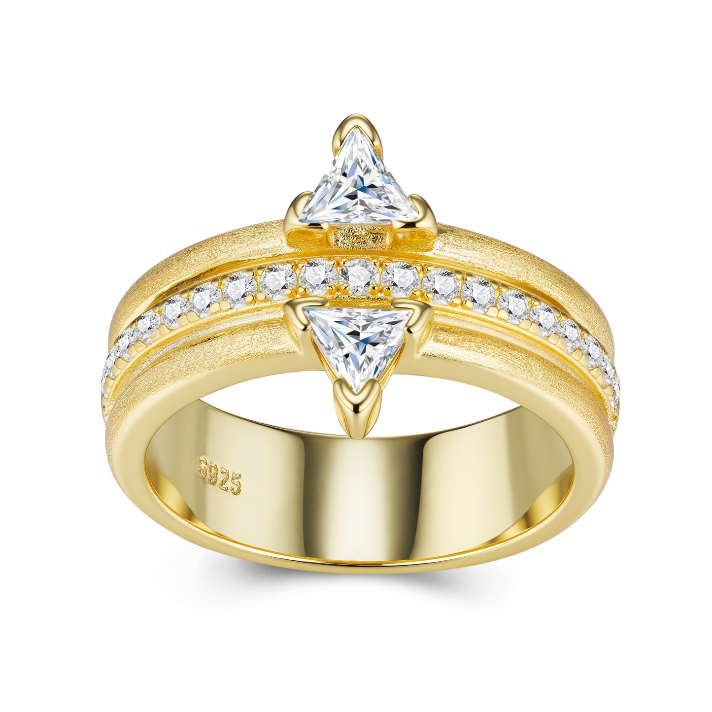 Engraved With Top-quality Moissanite, This Luxurious And Fashionable Minimalist Jewelry Set Features Silver Pieces Electroplated With Gold.
