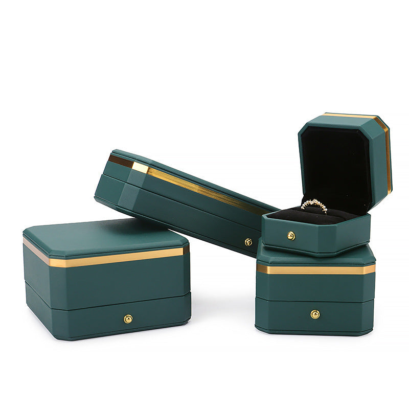 Octagon PU Leather Jewelry Packaging Box