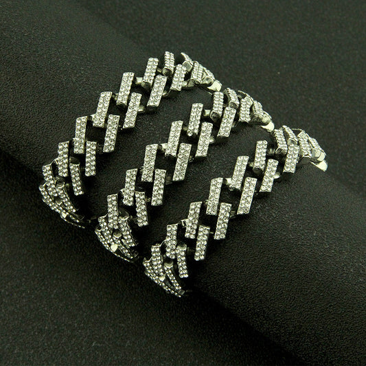 Full Diamond Diamond Men's And Women's Cuban Chain Necklace Accessories
