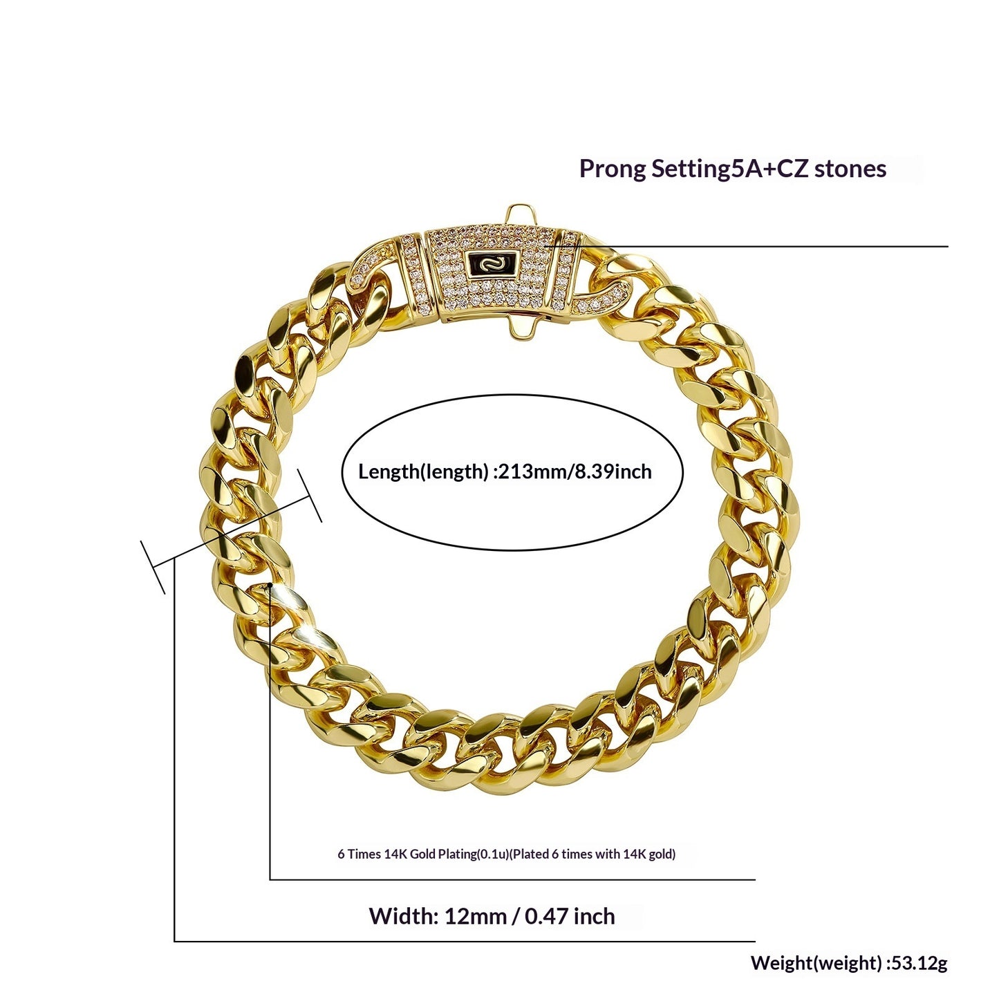 Stainless Steel Cuban Chain, Titanium Steel, Unisex, Six-sided Polished Hip-hop Style