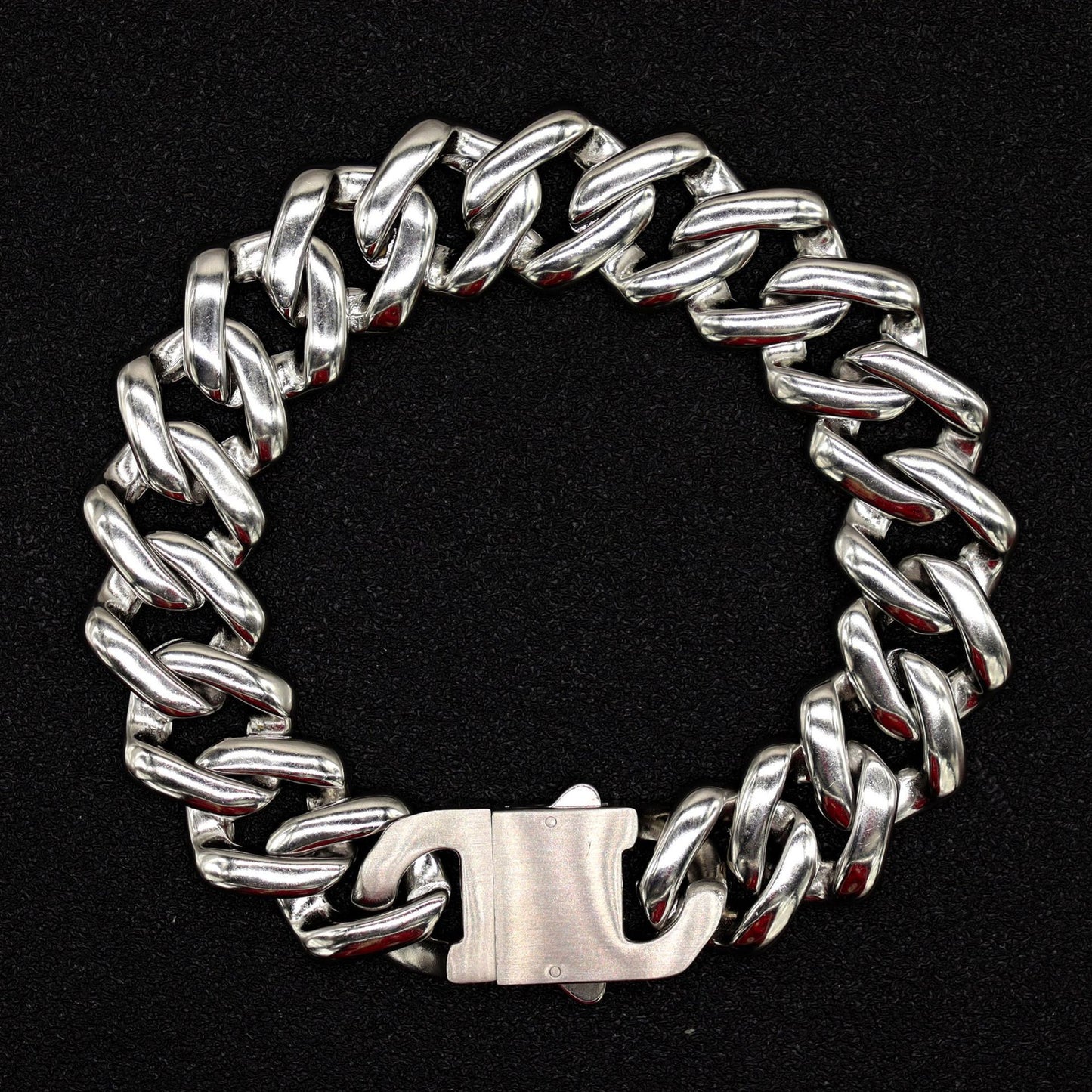 European And American Hip-hop Full Diamond Cuban Chain Titanium Steel Necklace