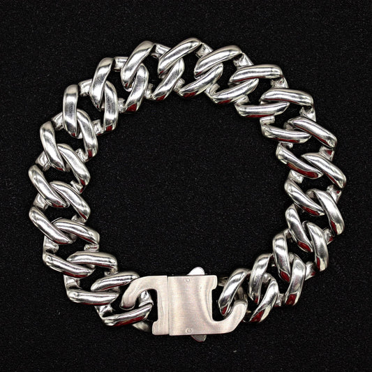 European And American Hip-hop Full Diamond Cuban Chain Titanium Steel Necklace