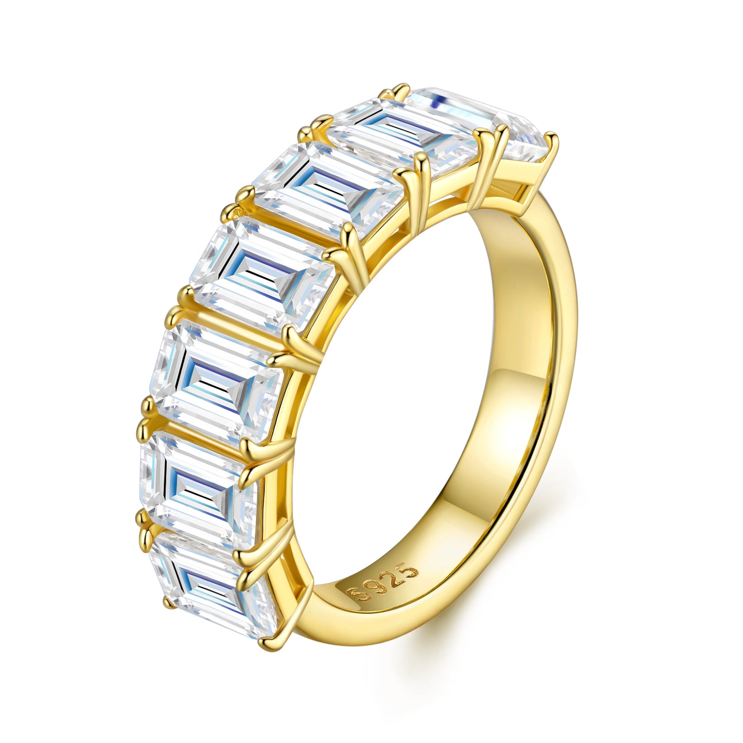 Engraved With Top-quality Moissanite, This Luxurious And Fashionable Minimalist Jewelry Set Features Silver Pieces Electroplated With Gold.