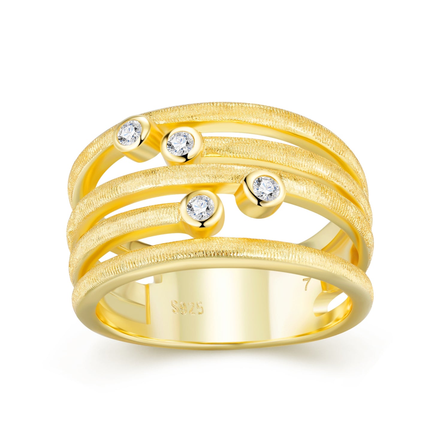 Engraved With Top-quality Moissanite, This Luxurious And Fashionable Minimalist Jewelry Set Features Silver Pieces Electroplated With Gold.