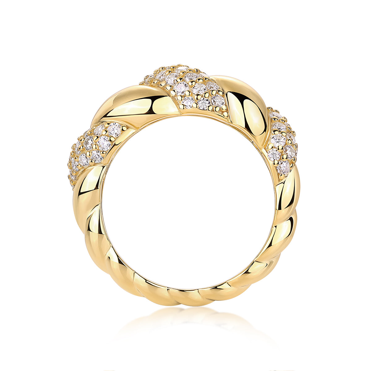 Engraved With Top-quality Moissanite, This Luxurious And Fashionable Minimalist Jewelry Set Features Silver Pieces Electroplated With Gold.