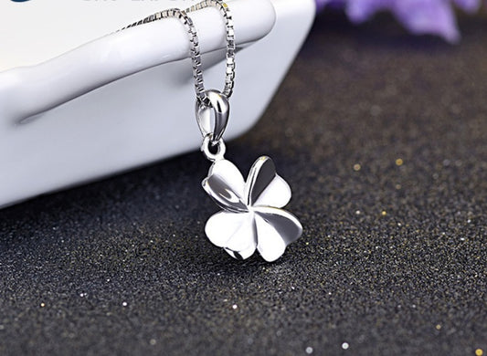 Up to 925 Sterling Silver Silver Bollywood exquisite Korean clover Pendant Necklace Jewelry Taobao selling female