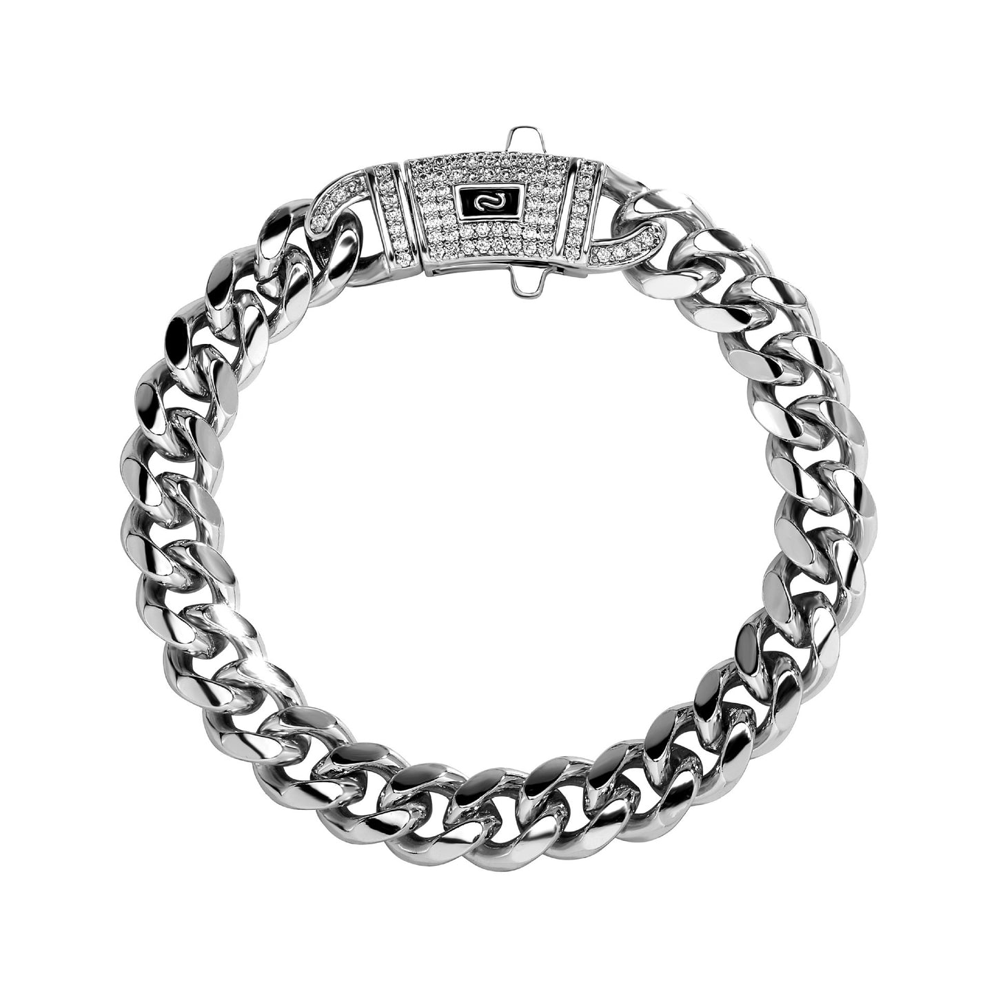 Stainless Steel Cuban Chain, Titanium Steel, Unisex, Six-sided Polished Hip-hop Style
