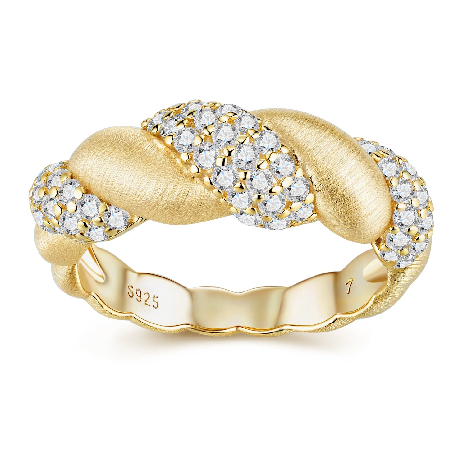 Engraved With Top-quality Moissanite, This Luxurious And Fashionable Minimalist Jewelry Set Features Silver Pieces Electroplated With Gold.