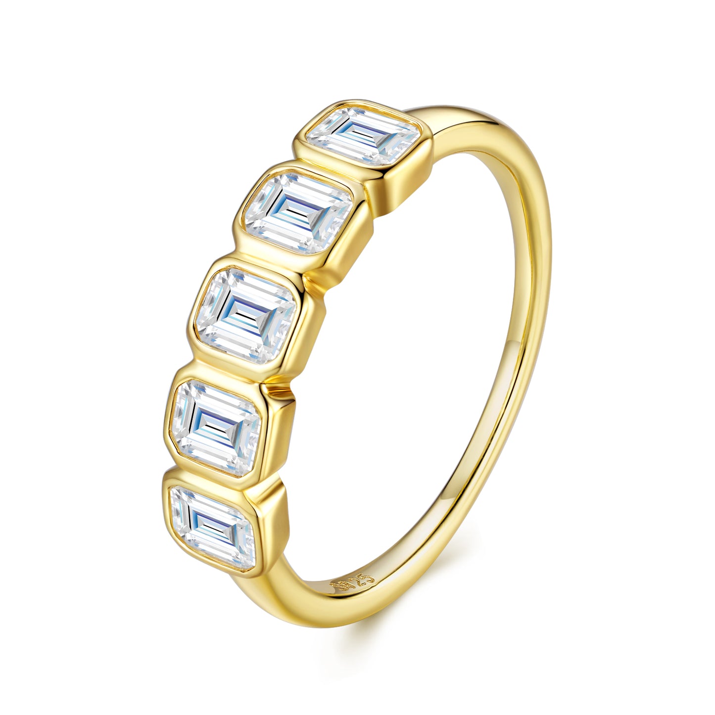 Engraved With Top-quality Moissanite, This Luxurious And Fashionable Minimalist Jewelry Set Features Silver Pieces Electroplated With Gold.
