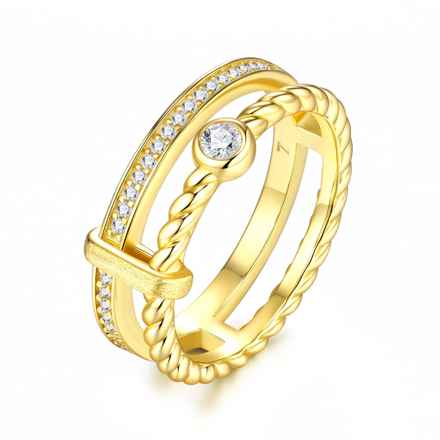 Engraved With Top-quality Moissanite, This Luxurious And Fashionable Minimalist Jewelry Set Features Silver Pieces Electroplated With Gold.