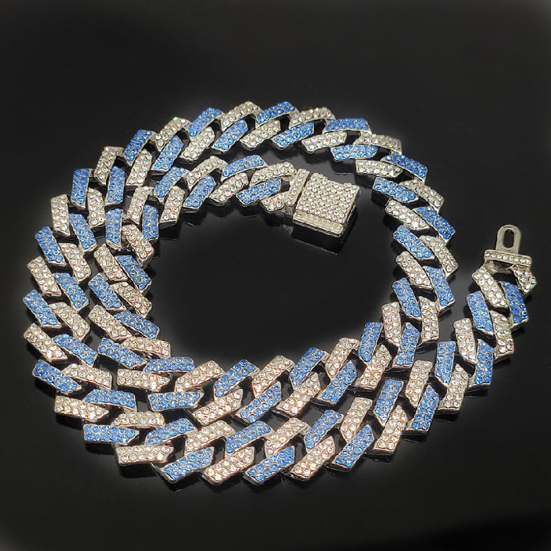 Cuban Chain Quadrilateral Bar Prism Men's Necklace