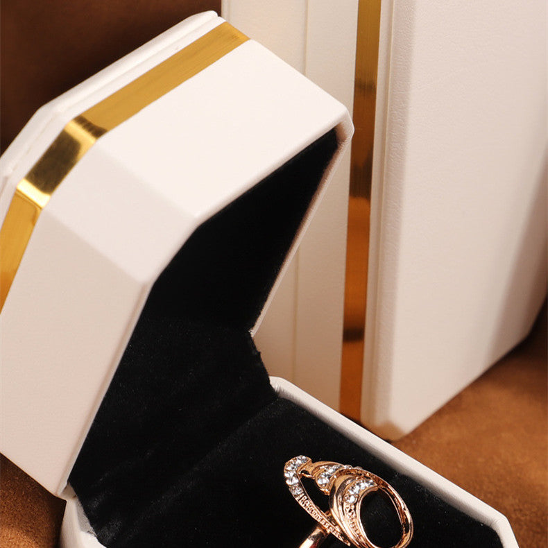 Octagon PU Leather Jewelry Packaging Box