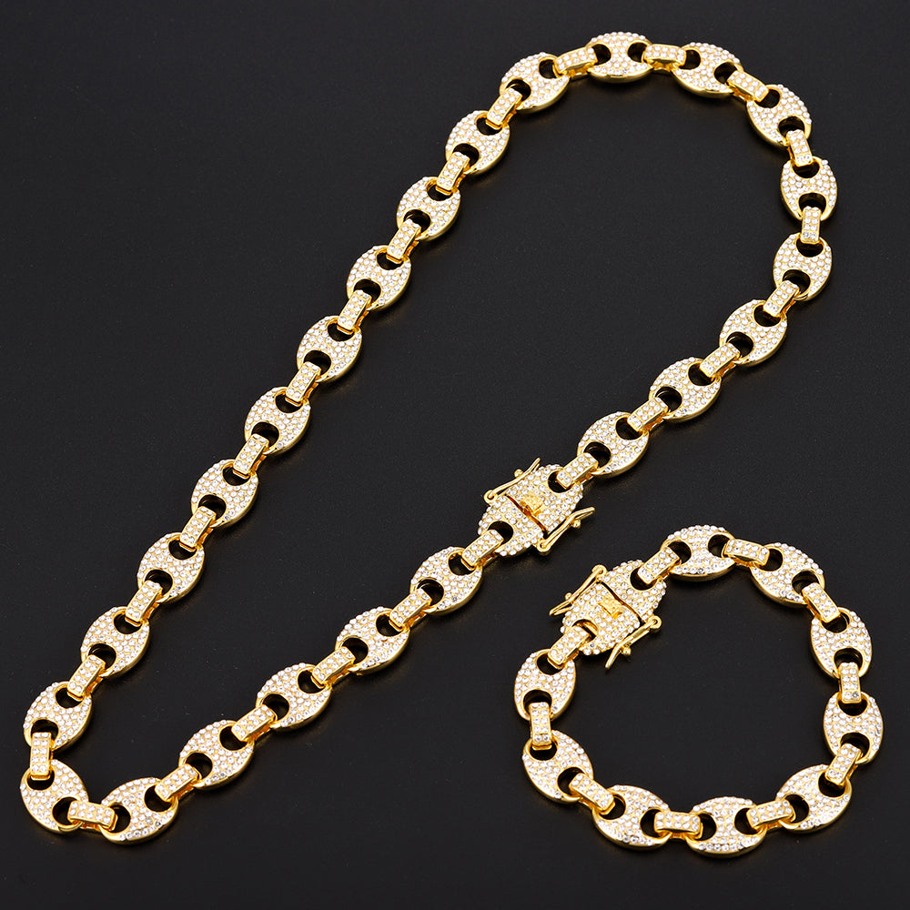 Fashion Pig Nose 12mm Cuban Chain