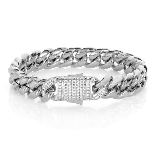 Hip Hop Stainless Steel Cuban Chain Men's Bracelet