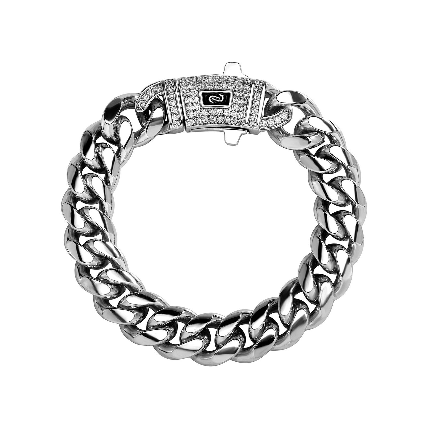 Stainless Steel Cuban Chain, Titanium Steel, Unisex, Six-sided Polished Hip-hop Style