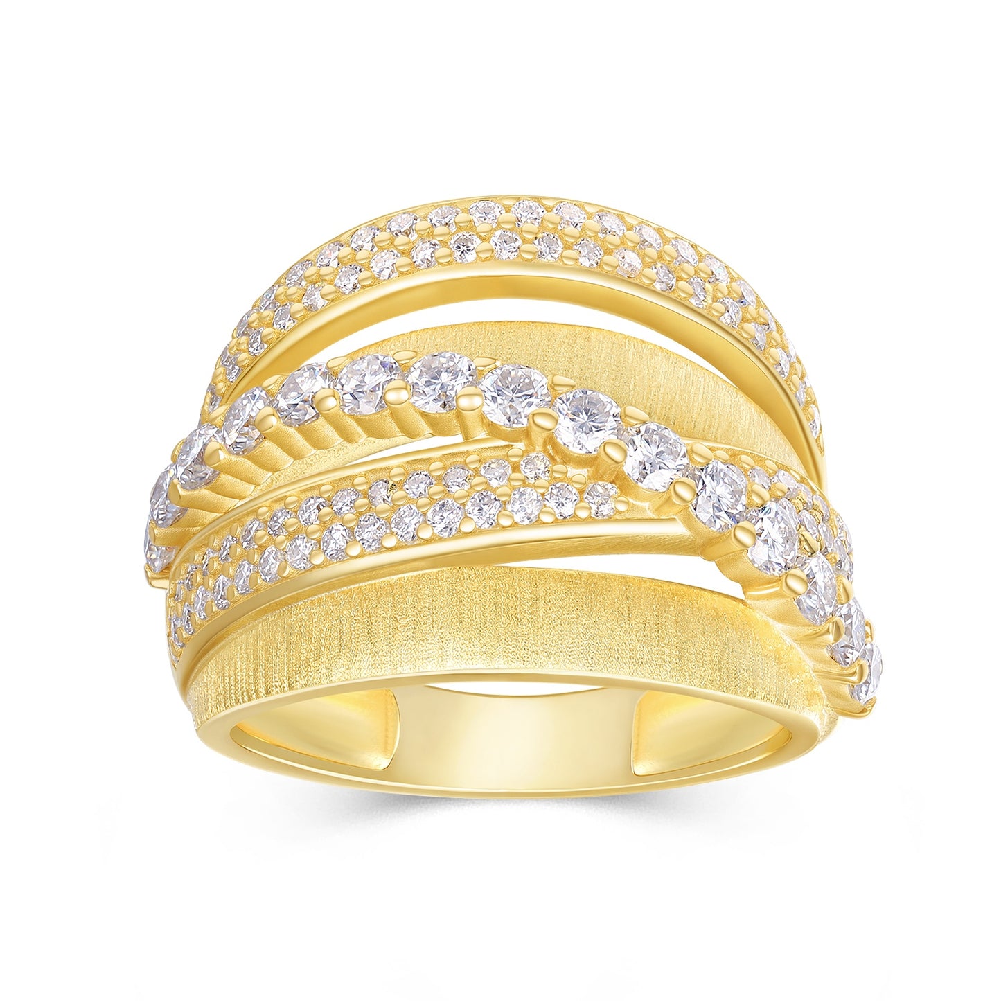 Engraved With Top-quality Moissanite, This Luxurious And Fashionable Minimalist Jewelry Set Features Silver Pieces Electroplated With Gold.
