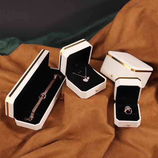 Octagon PU Leather Jewelry Packaging Box