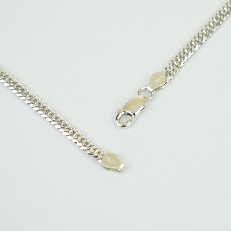 Hip Hop Cuban Chain Men's Domineering Korean Style Silver Necklace