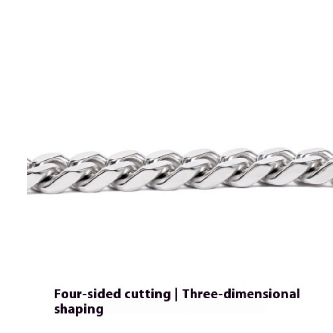 Hip-hop Necklace Titanium Steel Cuban Choker Clavicle Chain